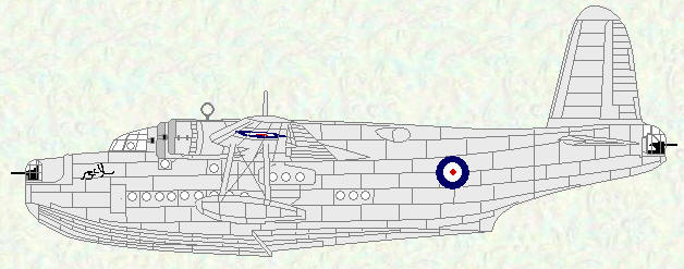 Sunderland I of No 230 Squadron (natural metal)