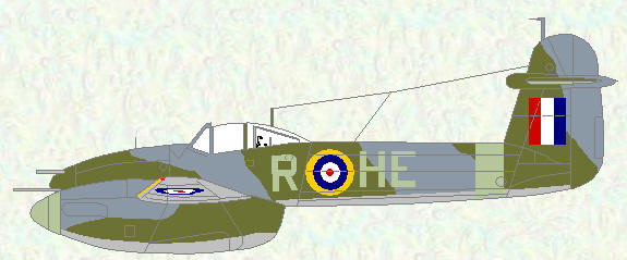 Whirlwind I of No 263 Squadron (Day Fighter scheme with 'Type A1' roundels)