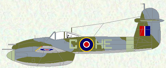 Whirlwind I of No 263 Squadron (Day Fighter scheme with 'Type C1' roundels)