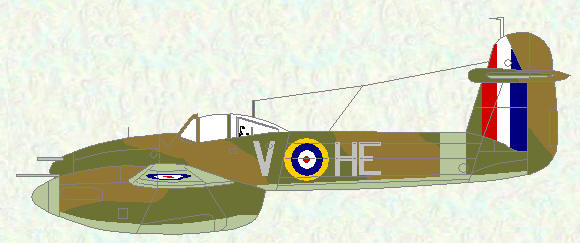 Whirlwind I of No 263 Squadron (Temperate Land Scheme)
