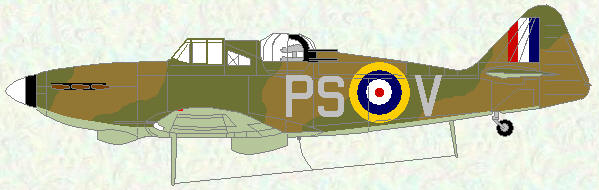 Defiant I of No 264 Squadron (day fighter scheme)