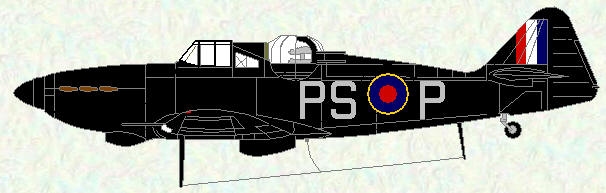 Defiant I of No 264 Squadron (night fighter scheme)