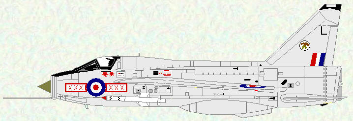 Lightning T Mk 5 of No 29 Squadron