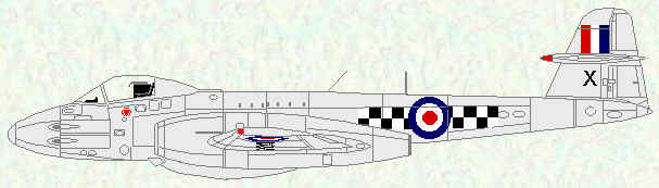 Meteor F Mk 8 of No 43 Squadron