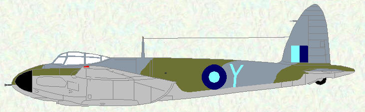 Mosquito VI of No 45 Squadron (day fighter scheme)