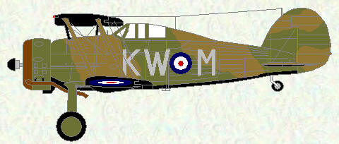 Gladiator II of No 615 Squadron (coded KW)