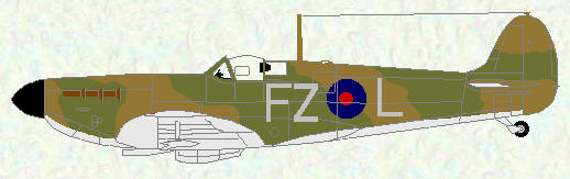 Spitfire I of No 65 Squadron (coded FZ)