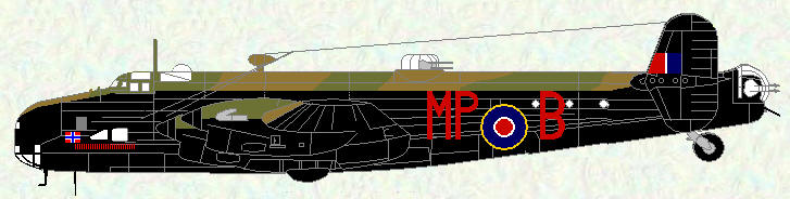 Halifax II Series 1 (Special) of No 76 Squadron (with dorsal turret)