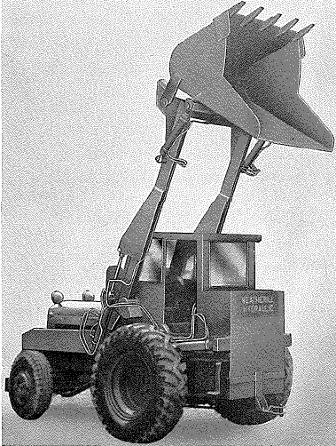 Weatherill overhead loading shovel  cu yd, Model 4H - discharge position