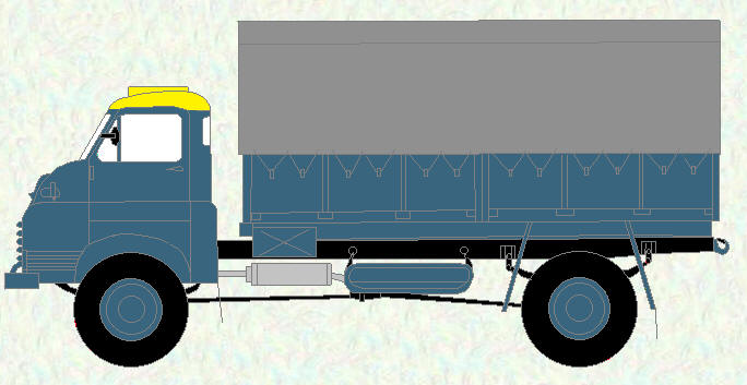 Truck, Cargo, 4-ton, 4x4, with trailer braking, Bedford RL