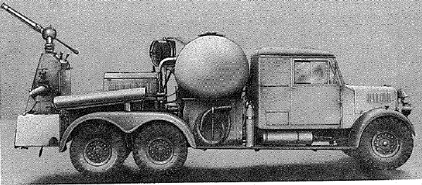 Ford, 3 ton. 6x4, Model WOT 1A-1A/1 equipped as Fire Crash Tender, 1945 Monitor (Foam)