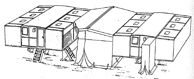 Austin, 3 ton, 6x4, Model K6 equipped with office body - two units rigged for use