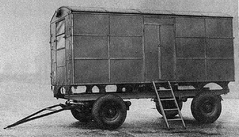 Brockhouse, 3 ton, 4-wheel Mk 1 trailer equipped with office body