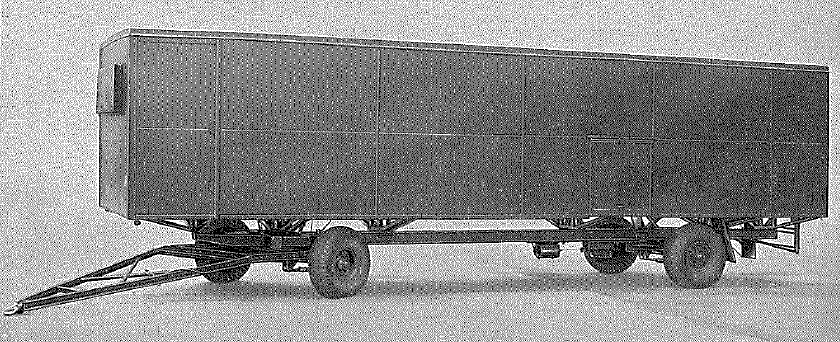 Eagle. 3 ton, 4-wheel trailer, equipped for parachute drying