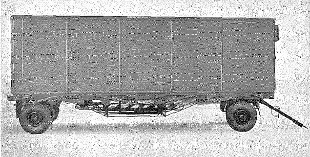 Trailer, 10 ton, 4 (twin) wheeled, parachute packing