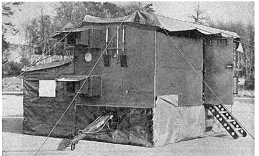 Dark-room, Photographic, Trailer-mounted, film machine processing, 2-ton, 4 wheels, Sentinel - from front