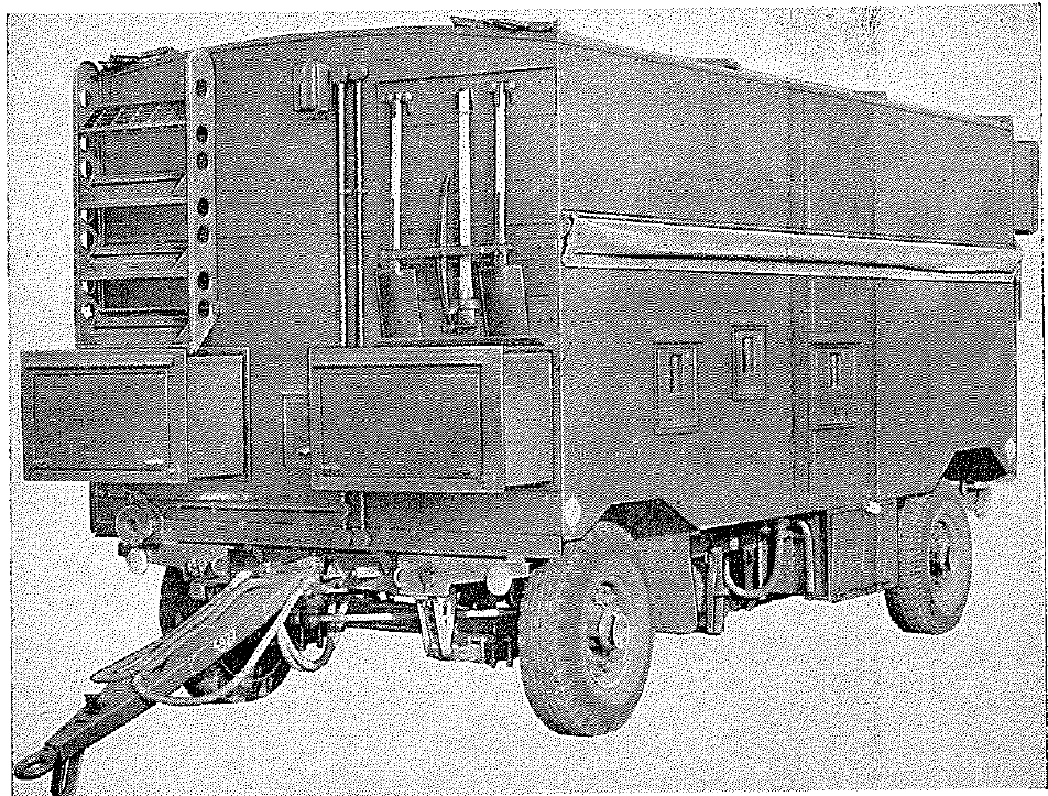 Dark-room, Photographic, Trailer-mounted, print hand processing, 2-ton, 4 wheels, Sentinel