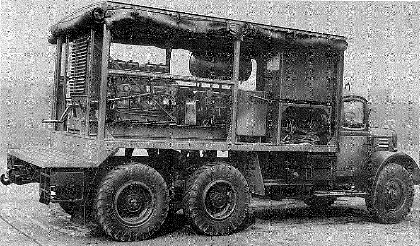 Austin, 3 ton, 6x4, Model K3 with 20 kVA power equipment - open