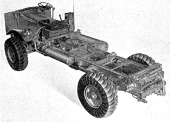 AEC, 4x4, Model 0853 chassis - from rear