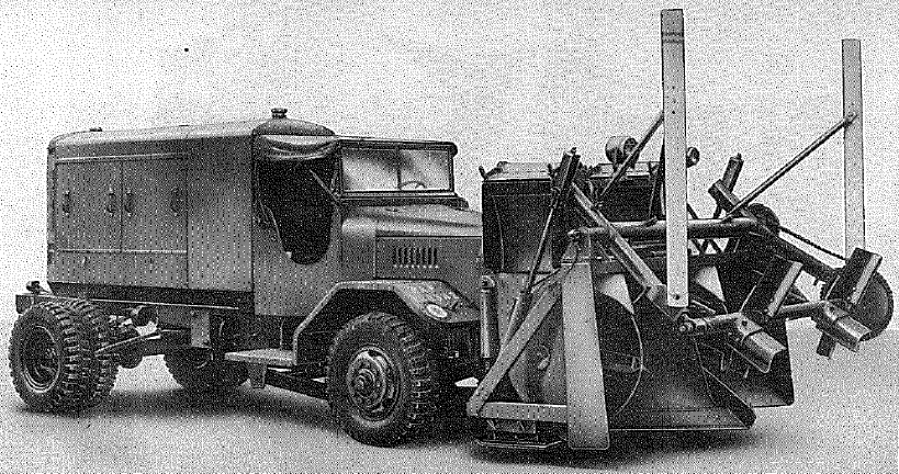 FWD, 4 ton, 4x4, Model HAR1, with Bros Rotary snow plough