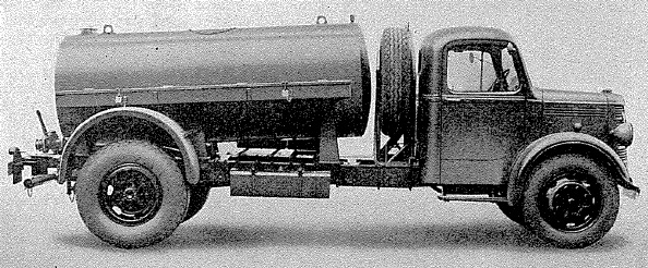Bedford, 3 ton, 4x2, Type OLAC chassis with 670-gallon water tank (Butterfield)