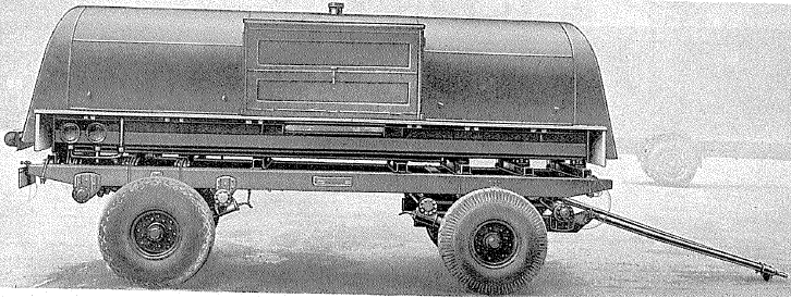 300-gallon Water Tank on Brockhouse, Mk 1, 4 wheeled trailer chassis 