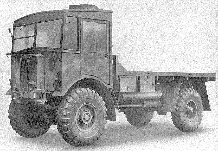 AEC, 4x4, Model 0853, Matador tractor with winch and platform body