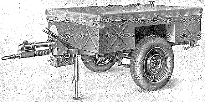 Trailer, 10 cwt, 2-wheel, GS from front