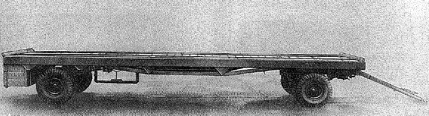 Hands, 10 ton, 4-twin wheel, flat platform trailer