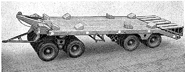 Dyson, 50 ton, 16 twin-wheeled, plant transporting trailer - from front