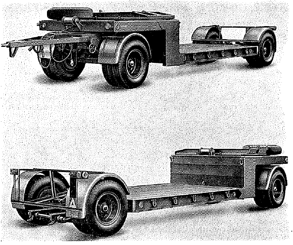 Eagle, 10 ton, 4 twin-wheeled, drop frame trailer/excavator carrying