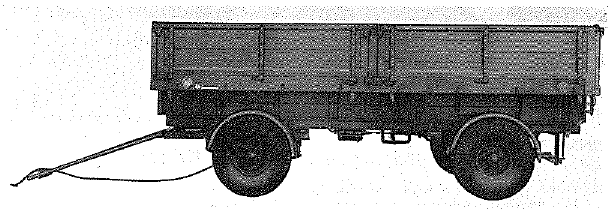 Eagle, 5 ton, 4-wheeled, flat platform trailer