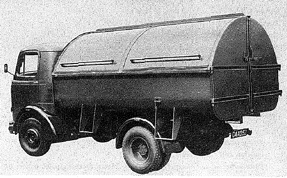 Karrier, 2 ton 4x2, Bantam Mk 3, equipped with refuse collecting body - from rear