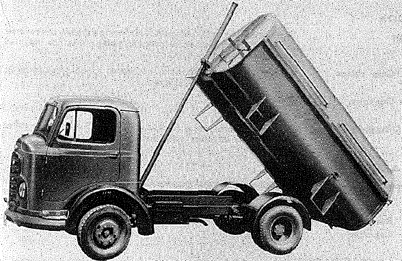 Karrier, 2 ton 4x2, Bantam Mk 3, equipped with refuse collecting body - body tipped