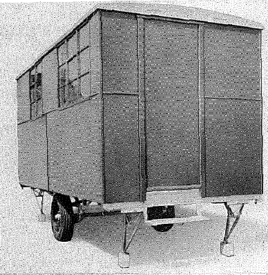 Sitemaster Major, 30 cwt, 2-wheel caravan - from rear