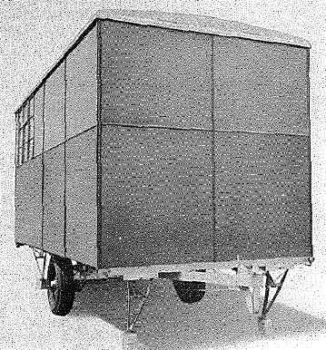 Sitemaster Major, 30 cwt, 2-wheel caravan - from front