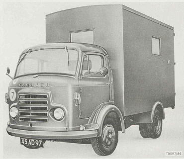 Truck, Van, 3-ton, 4x2, Forward Supply, Karrier Bantam, FAH 398 from front