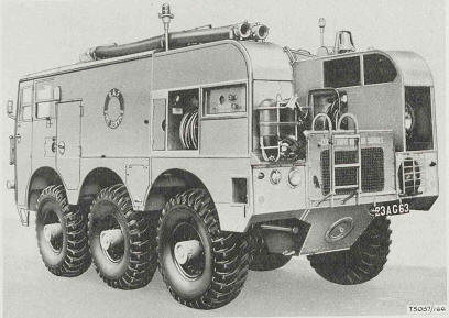 Truck, Fire Fighting, Foam, Mark 6, 6x6, Alvis from rear