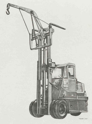 Truck, Lift, Fork, Diesel, 12000/24/12 Ransomes and Rapier 12/14, forks raised