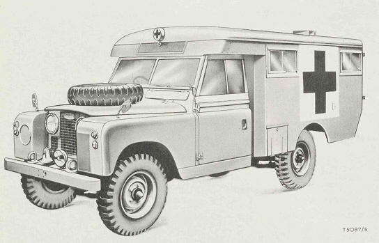 Ambulance, 2/1-Stretcher, 4x4, Rover 9 from front