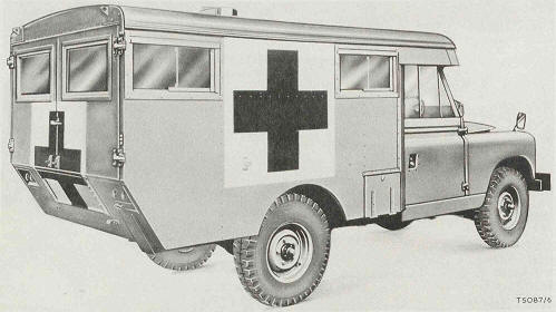 Ambulance, 2/1-Stretcher, 4x4, Rover 9 from rear
