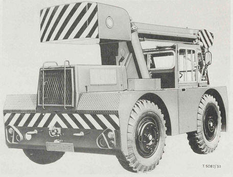 Crane, Wheel Mounted, 4-ton, Fully-slewing, 4x2, Iron Fairey, Type 4FM from rear