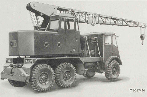 Crane, Truck Mounted, 10-ton, Fully Slewing, with winch, 6x6, Coles/Steel, L96404-5 from rear
