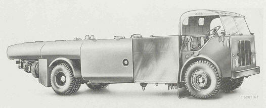 Truck, Fuel Servicing, Aircraft, 10-ton, 4x2, 2000-gallon, Air Transportable, AEC Mercury Mk 2 (Avtur/Avtag, Pressure/Open Line Mk 4) from front