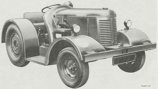 Tractor, Wheeled, Industrial, Aircraft, Light, 35,000 lb, 4x2, David Brown Taskmaster from front