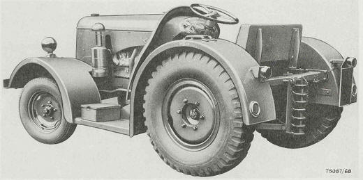 Tractor, Wheeled, Industrial, Aircraft, Light, 35,000 lb, 4x2, David Brown Taskmaster from rear