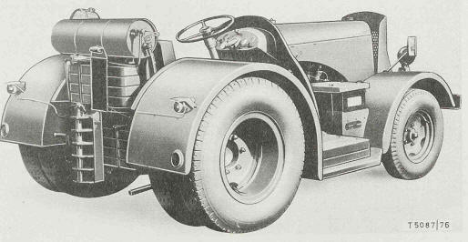 Tractor, Wheeled, Industrial, Aircraft, Medium, 100,000 lb, 4x2, David Brown Super Taskmaster from rear