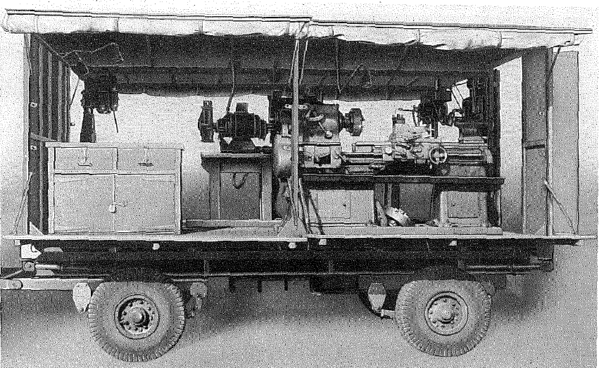 Brockhouse, 5 ton, 4-wheel, Mk 2 trailer, equipped as ACS Type A Workshop - open