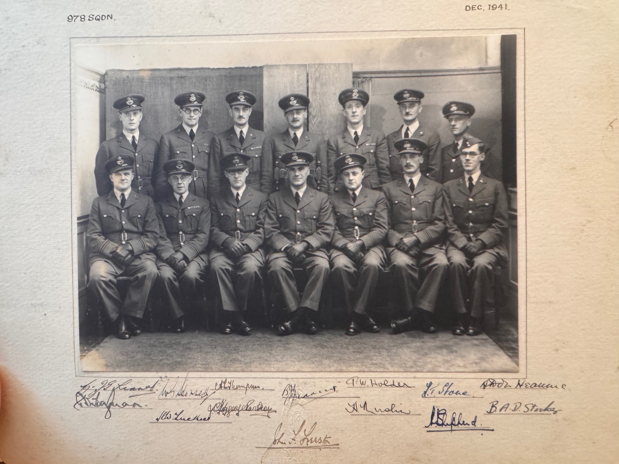 Officers of No 978 Squadron - December 1941
