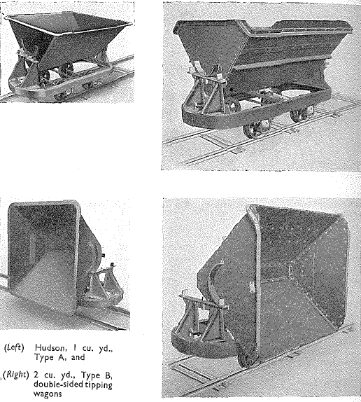 Hudson 1 cu yd, Type A and 2 cu yd, Type B double-sided Tipping Wagon, 2 ft gauge.